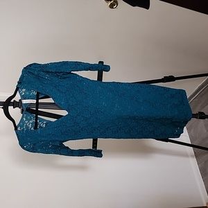 Teal Lace Dress